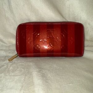 Louis Vuitton Red Embossed Wallet